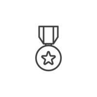 signe vectoriel du symbole de récompense est isolé sur fond blanc. couleur de l'icône de récompense modifiable.