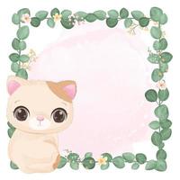 mignon petit chat illustration pour fond décoratif vecteur