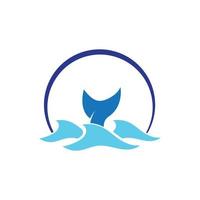 logo d'onde d'eau et logo d'onde de mer ou vagues d'eau de plage, avec concept de design vectoriel. vecteur