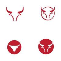 corne de vache logo modèle vecteur icône illustration