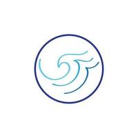 logo d'onde d'eau et logo d'onde de mer ou vagues d'eau de plage, avec concept de design vectoriel. vecteur