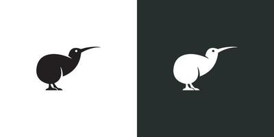 conception de vecteur de logo animal kiwi