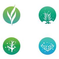 logo d'algues avec conception vectorielle d'illustration de modèle. vecteur