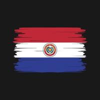 vecteur de brosse de drapeau du paraguay. drapeau national