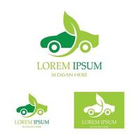 logo de voiture écologique et vecteur de symbole