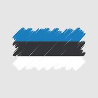 coups de pinceau du drapeau estonien. drapeau national vecteur