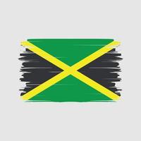 vecteur de brosse drapeau jamaïque. drapeau national