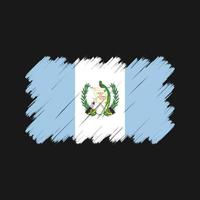 coups de pinceau du drapeau du guatemala. drapeau national vecteur