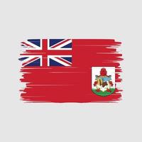 vecteur de brosse de drapeau des bermudes. drapeau national