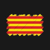 coups de pinceau du drapeau de la catalogne. drapeau national vecteur