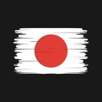 vecteur de brosse drapeau japon. drapeau national