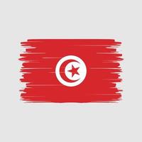 vecteur de brosse drapeau tunisien. drapeau national