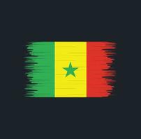 vecteur de brosse drapeau sénégal. drapeau national