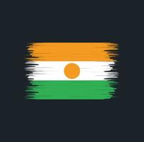 vecteur de brosse de drapeau du niger. drapeau national