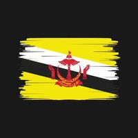 vecteur de brosse drapeau brunei. drapeau national