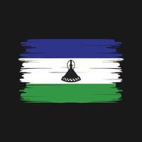 vecteur de brosse de drapeau du lesotho. drapeau national