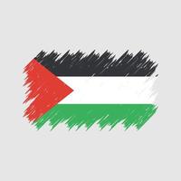 brosse drapeau palestine. drapeau national vecteur