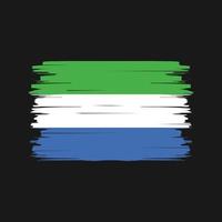 vecteur de brosse drapeau sierra leone. drapeau national