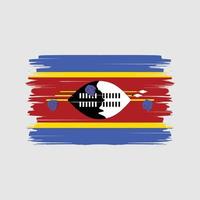 vecteur de brosse drapeau swaziland. drapeau national