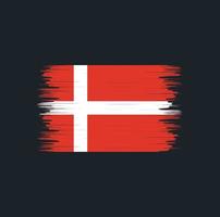 vecteur de brosse drapeau danemark. drapeau national