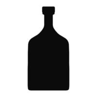 bouteille vecto icône couleur noire vecteur