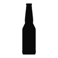 L'icône de la bouteille de bière de couleur noire isolé sur fond blanc vecteur