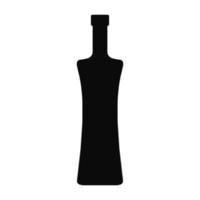 icône de vecteur de vigne bouteille couleur noire