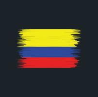 vecteur de brosse drapeau colombie. drapeau national