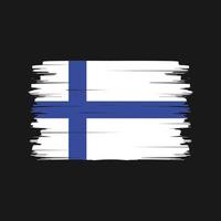 vecteur de brosse drapeau finlandais. drapeau national