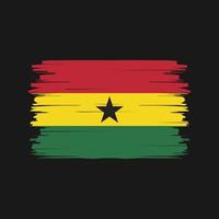 vecteur de brosse de drapeau du ghana. drapeau national