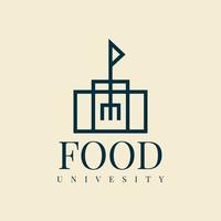 création de logo d'université alimentaire vecteur