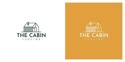 la conception du logo de la maison de la cabine vecteur