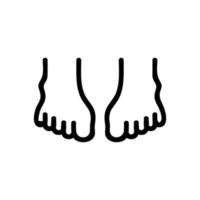vecteur d'icône de pied. illustration de symbole de contour isolé
