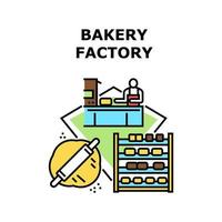 illustration de couleur de concept de vecteur d'usine de boulangerie