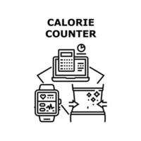 icônes de compteur de calories illustrations vectorielles vecteur