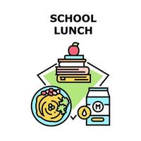 illustration de couleur de concept de vecteur de déjeuner scolaire