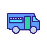 vecteur d'icône de camion de nourriture. illustration de symbole de contour isolé