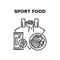 illustration de couleur de concept de vecteur de nourriture bio sport