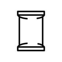 illustration vectorielle de contour d'icône d'emballage en aluminium vecteur