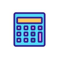 vecteur d'icône de calculatrice. illustration de symbole de contour isolé