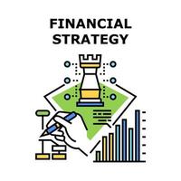 illustration couleur du concept de stratégie financière vecteur