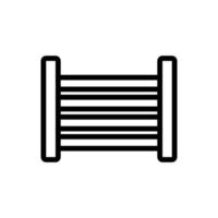 vecteur d'icône de clôture en bois. illustration de symbole de contour isolé