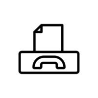 vecteur d'icône de télécopie. illustration de symbole de contour isolé