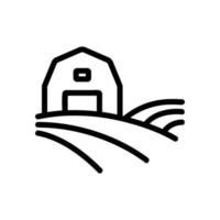 vecteur d'icône de maison de ferme. illustration de symbole de contour isolé