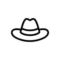 vecteur d'icône de chapeau. illustration de symbole de contour isolé