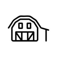 vecteur d'icône de ferme de maison. illustration de symbole de contour isolé