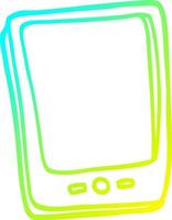 ligne de gradient froid dessin dessin animé écran tactile mobile vecteur