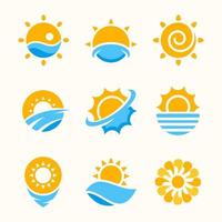 logo soleil pour les entreprises vecteur