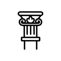 vecteur d'icône de colonne antique. illustration de symbole de contour isolé