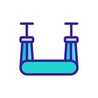 haltérophilie stand icône vecteur contour illustration